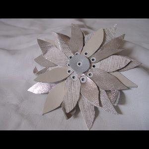 NWT Hand cut Leather HairJewelry clips